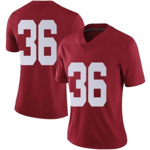 NCAA Women's Alabama Crimson Tide #36 Ian Jackson Stitched College Nike Authentic No Name Crimson Football Jersey YO17X10OF